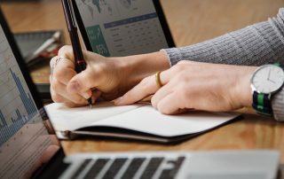 business professional working at desk